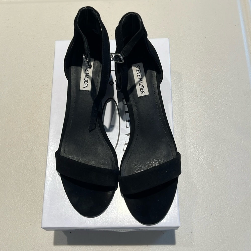 Steve Madden Irene Black Suede 9